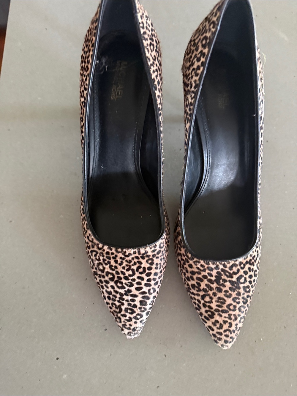 Michael Kors Leopard-Print Pointed Pump in Brown and Black